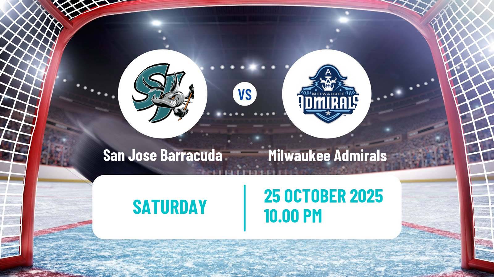 Hockey AHL San Jose Barracuda - Milwaukee Admirals