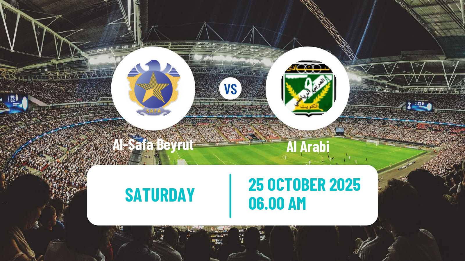 Football AFC Challenge League Al-Safa Beyrut - Al Arabi