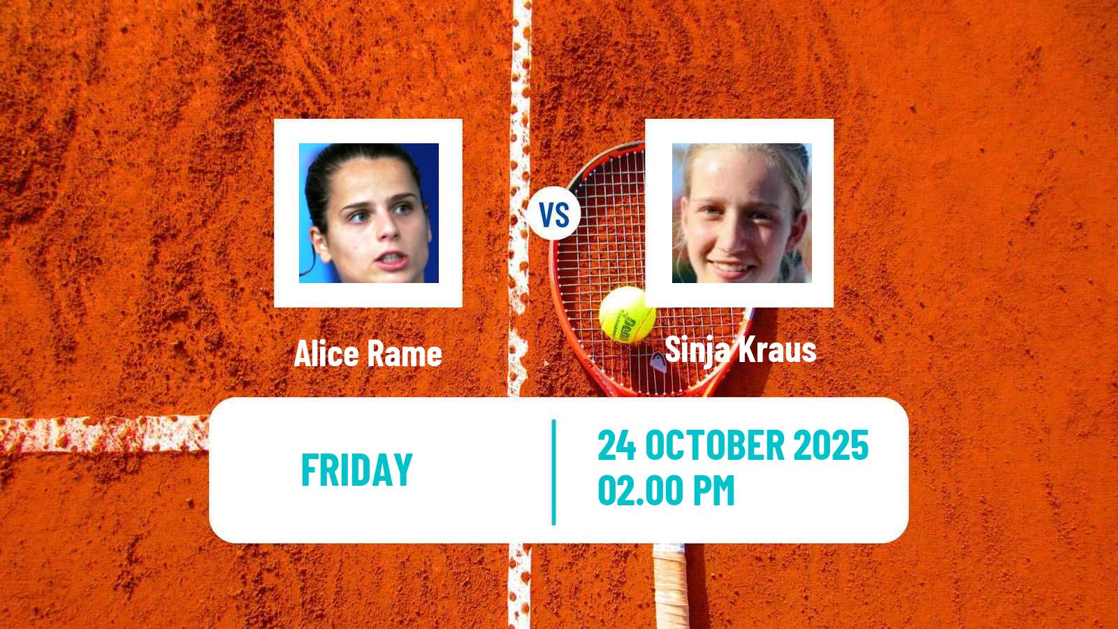 Tennis Florianopolis Challenger Women Alice Rame - Sinja Kraus