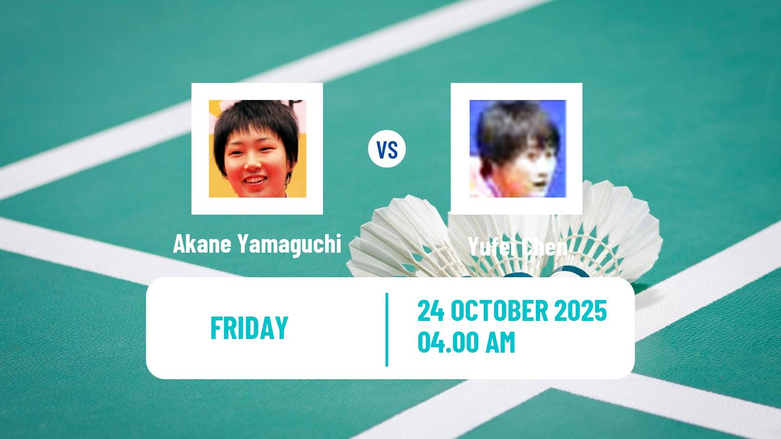 Badminton BWF World Tour French Open Women Akane Yamaguchi - Yufei Chen