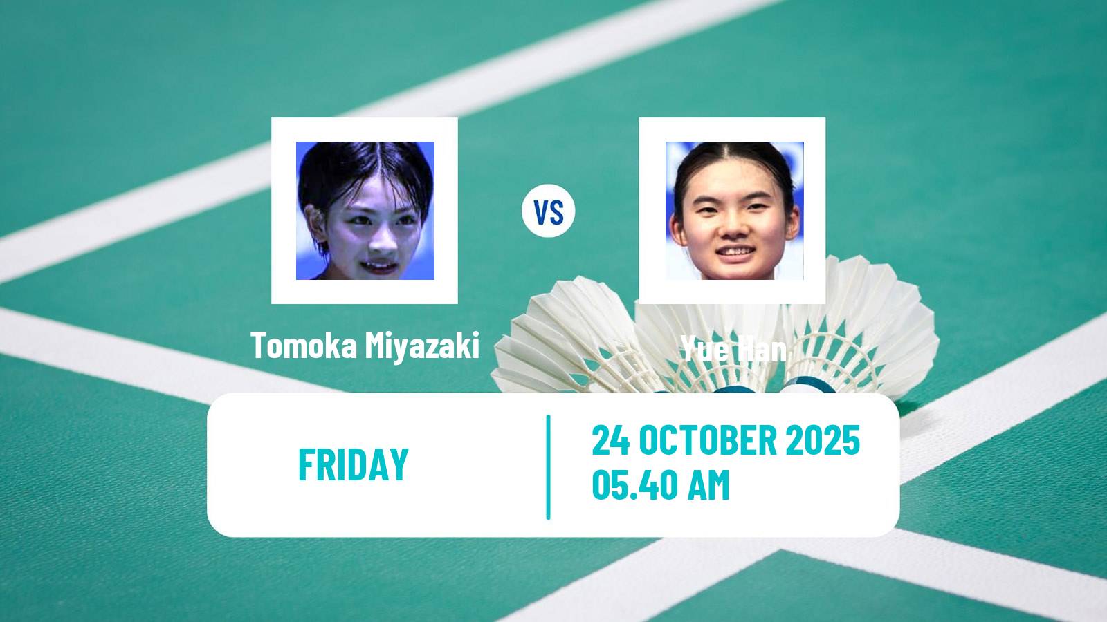 Badminton BWF World Tour French Open Women Tomoka Miyazaki - Yue Han
