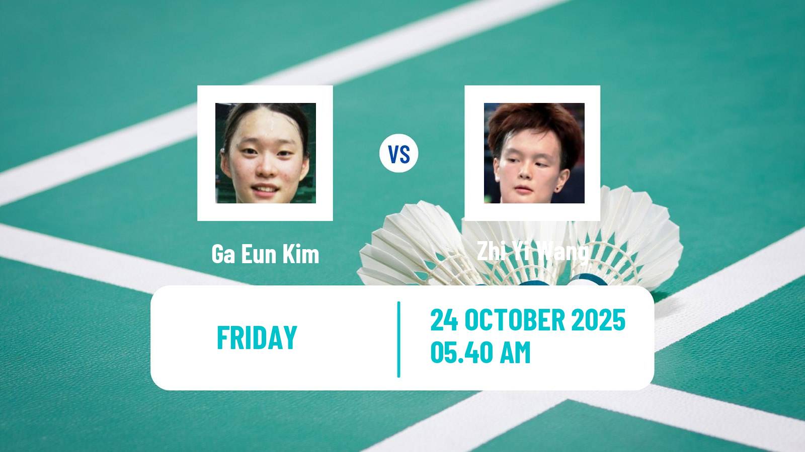 Badminton BWF World Tour French Open Women Ga Eun Kim - Zhi Yi Wang
