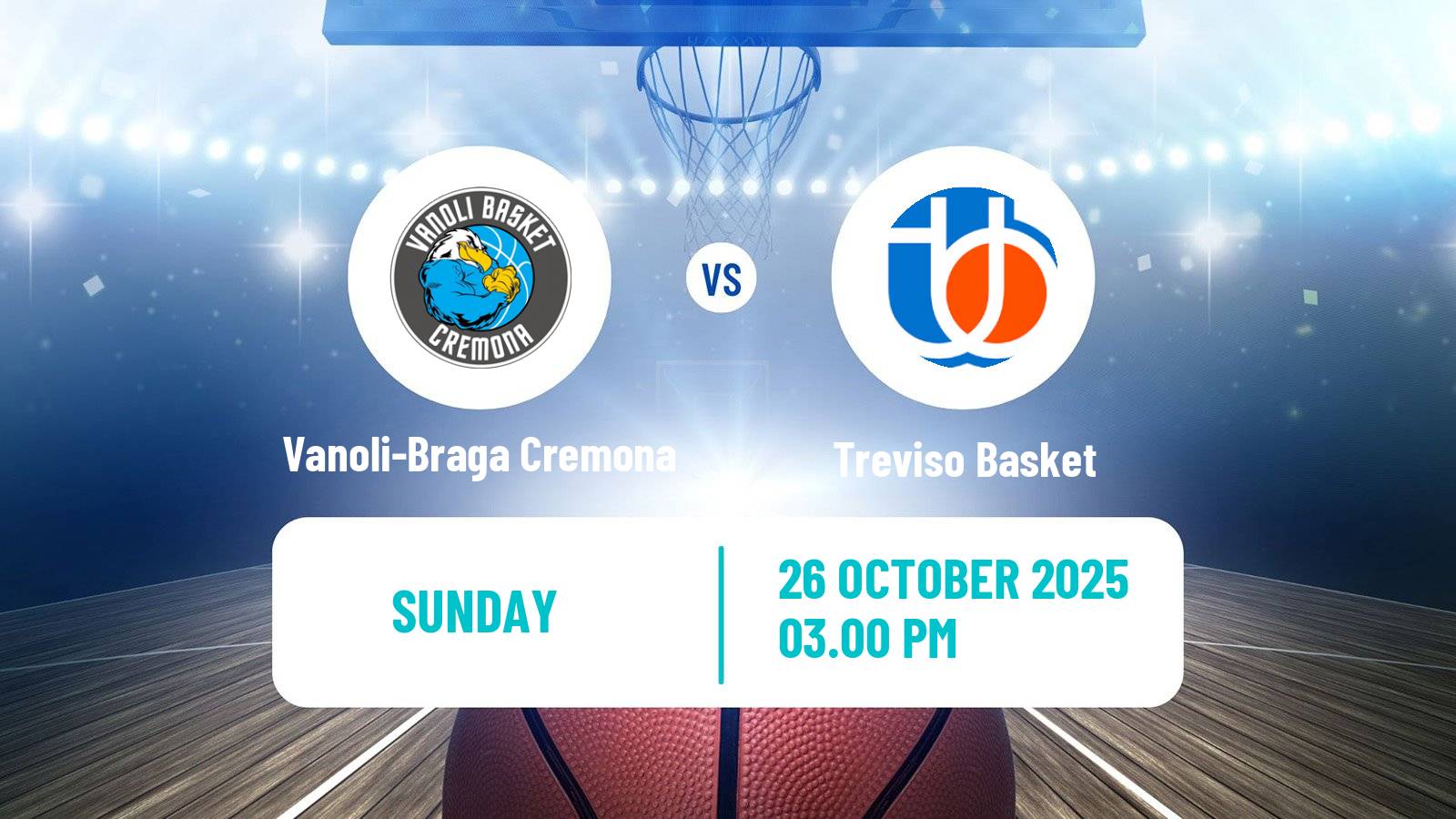 Basketball Italian Lega A Basketball Vanoli-Braga Cremona - Treviso Basket