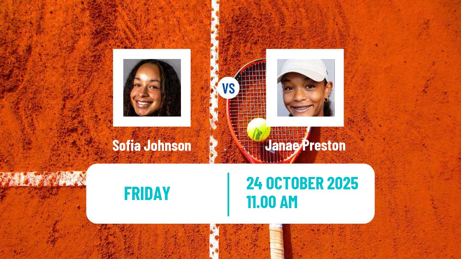 Tennis ITF W15 Hilton Head Island Sc Women Sofia Johnson - Janae Preston