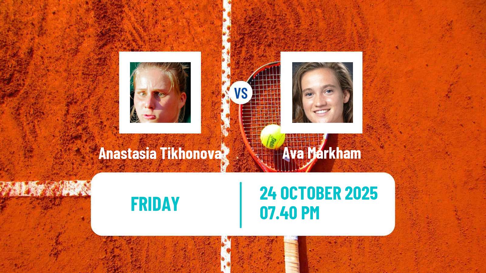 Tennis ITF W75 Saguenay Women Anastasia Tikhonova - Ava Markham