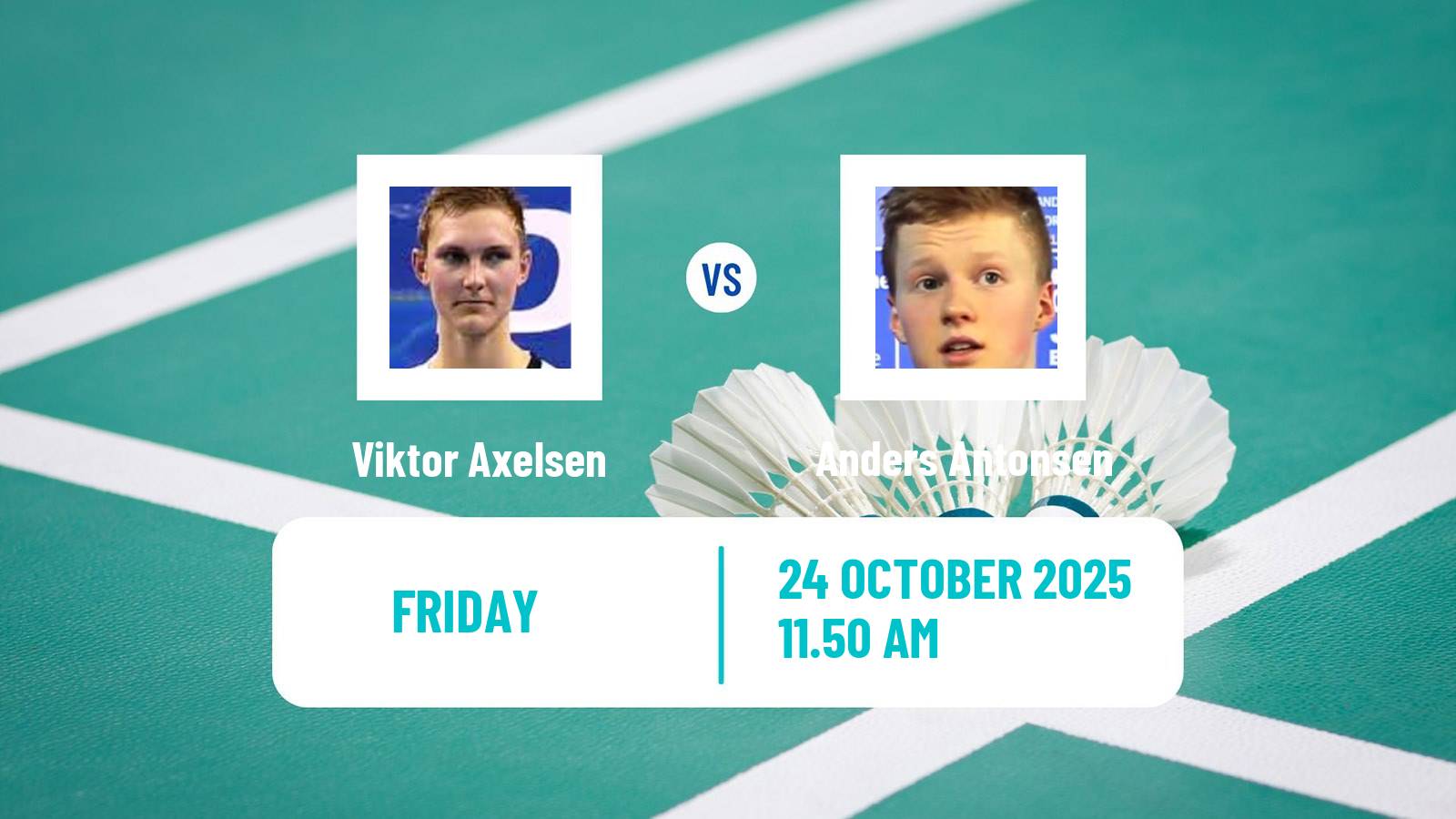 Badminton BWF World Tour French Open Men Viktor Axelsen - Anders Antonsen