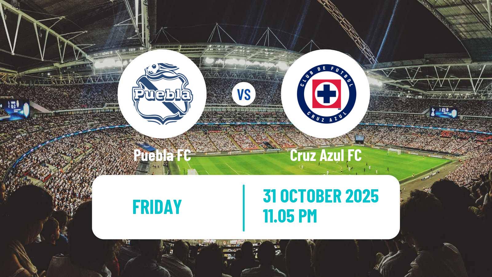 Football Mexican Liga MX Puebla - Cruz Azul