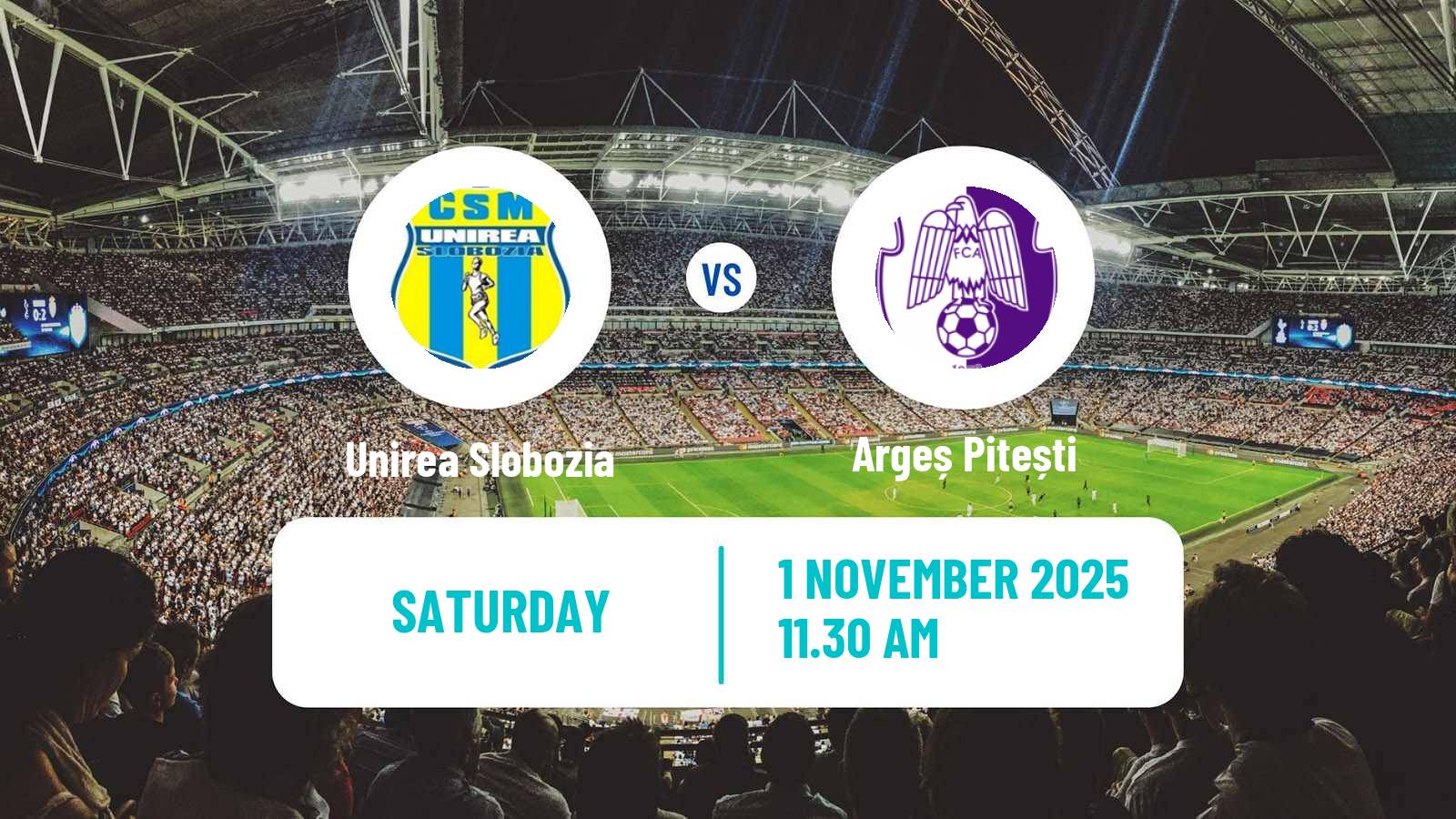 Football Romanian Liga 1 Unirea Slobozia - Argeș Pitești