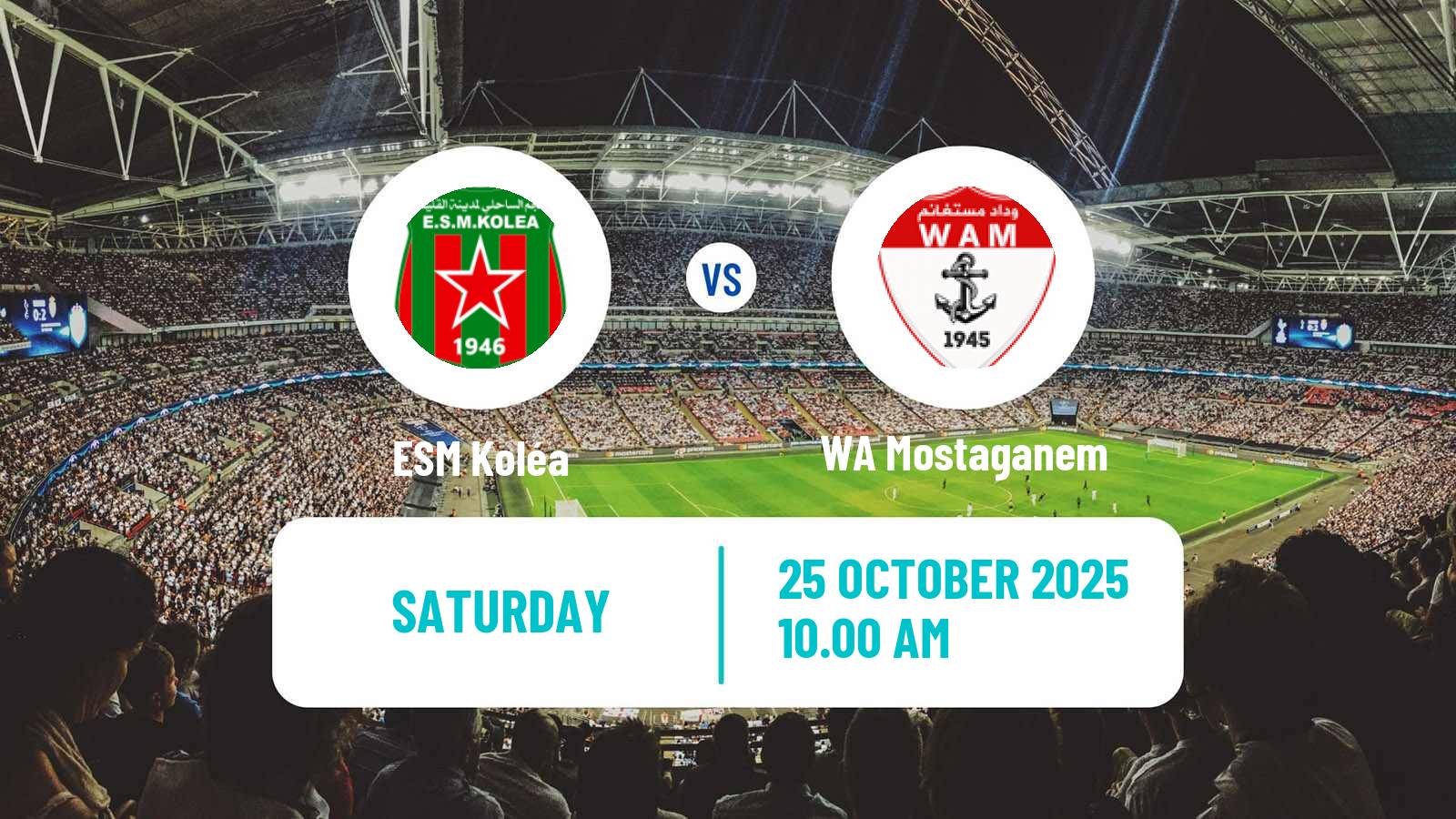 Football Algerian Ligue 2 Koléa - WA Mostaganem