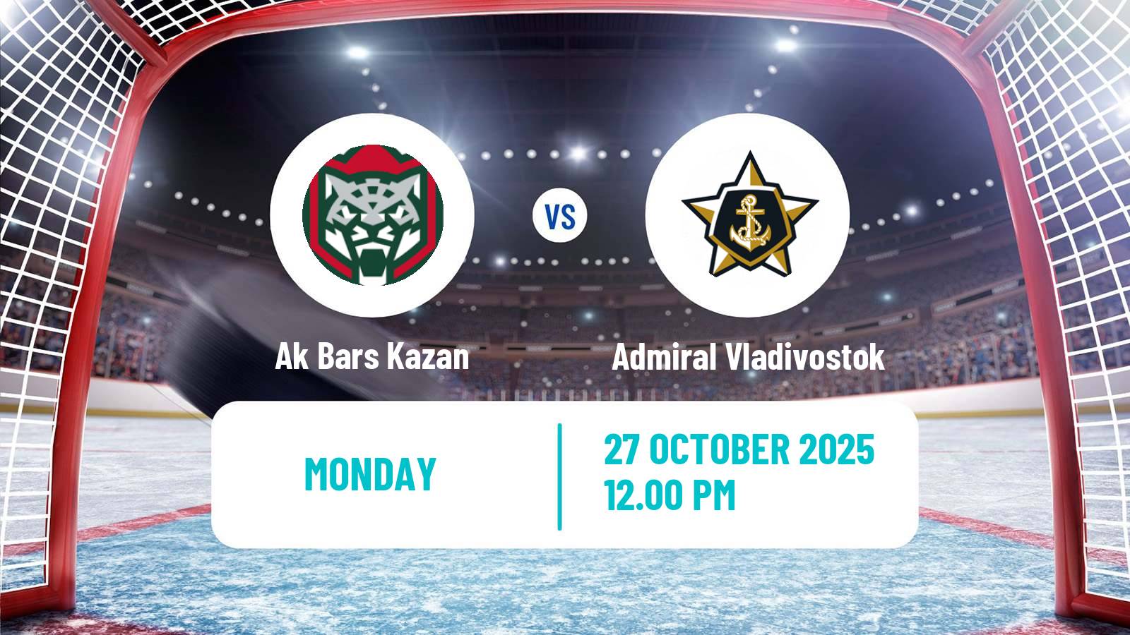Hockey KHL Ak Bars Kazan - Admiral Vladivostok