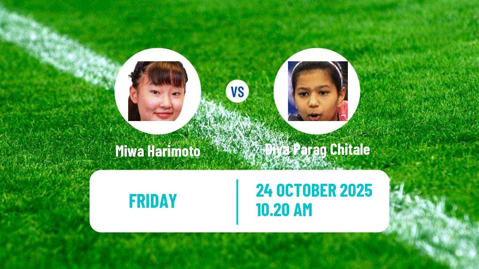 Table tennis Wtt Star Contender London Women Miwa Harimoto - Diya Parag Chitale