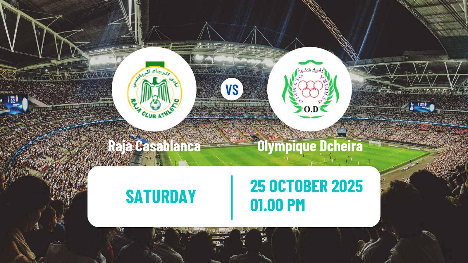 Football Moroccan Botola Raja Casablanca - Olympique Dcheira