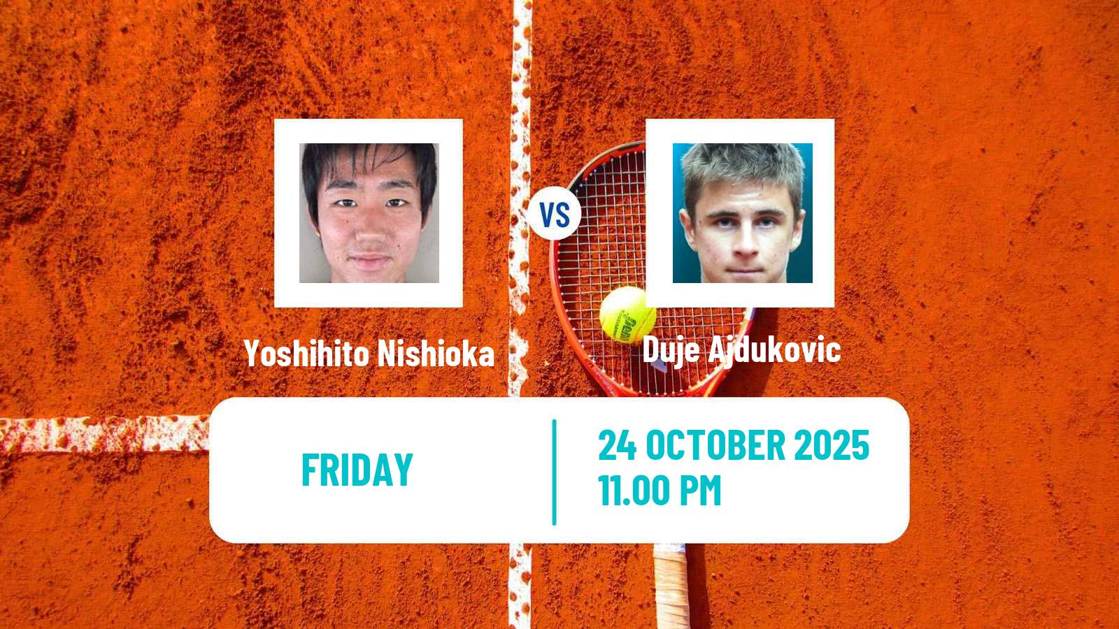 Tennis Suzhou Challenger Men Yoshihito Nishioka - Duje Ajdukovic