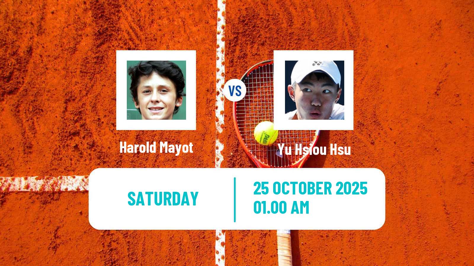 Tennis Suzhou Challenger Men Harold Mayot - Yu Hsiou Hsu