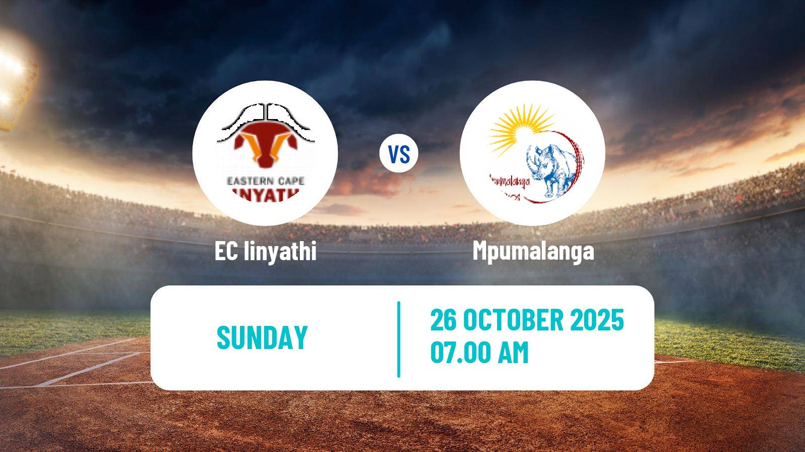 Cricket CSA Provincial T20 Cup EC Iinyathi - Mpumalanga
