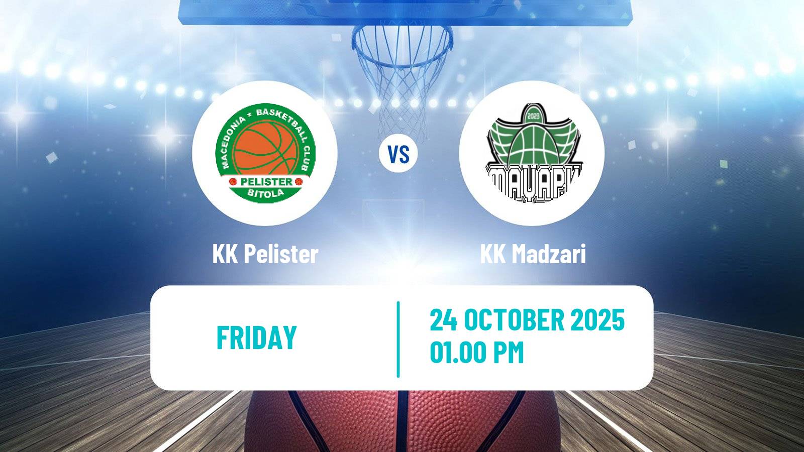 Basketball North Macedonian Prva Liga Basketball Pelister - Madzari