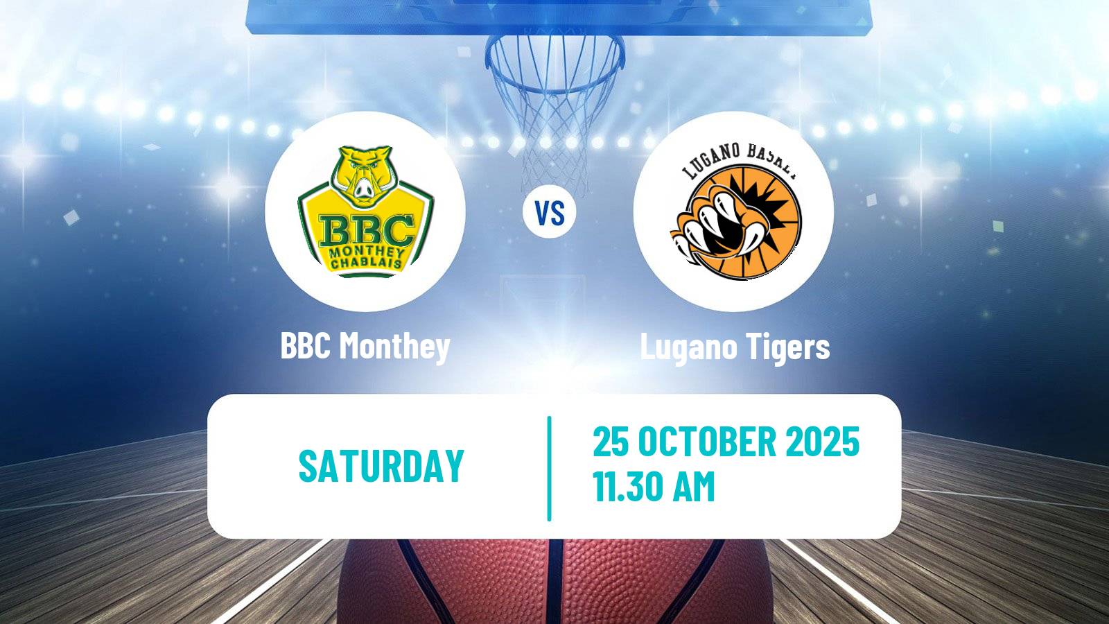 Basketball Swiss SB League Basketball Monthey - Lugano Tigers
