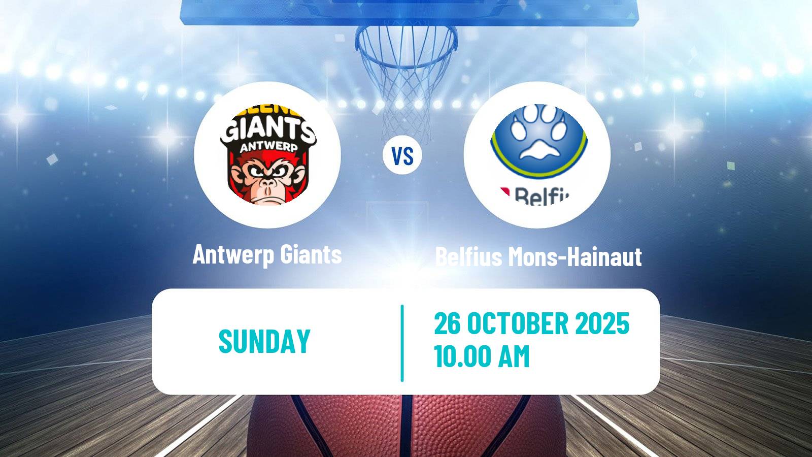 Basketball BNXT League Antwerp Giants - Belfius Mons-Hainaut