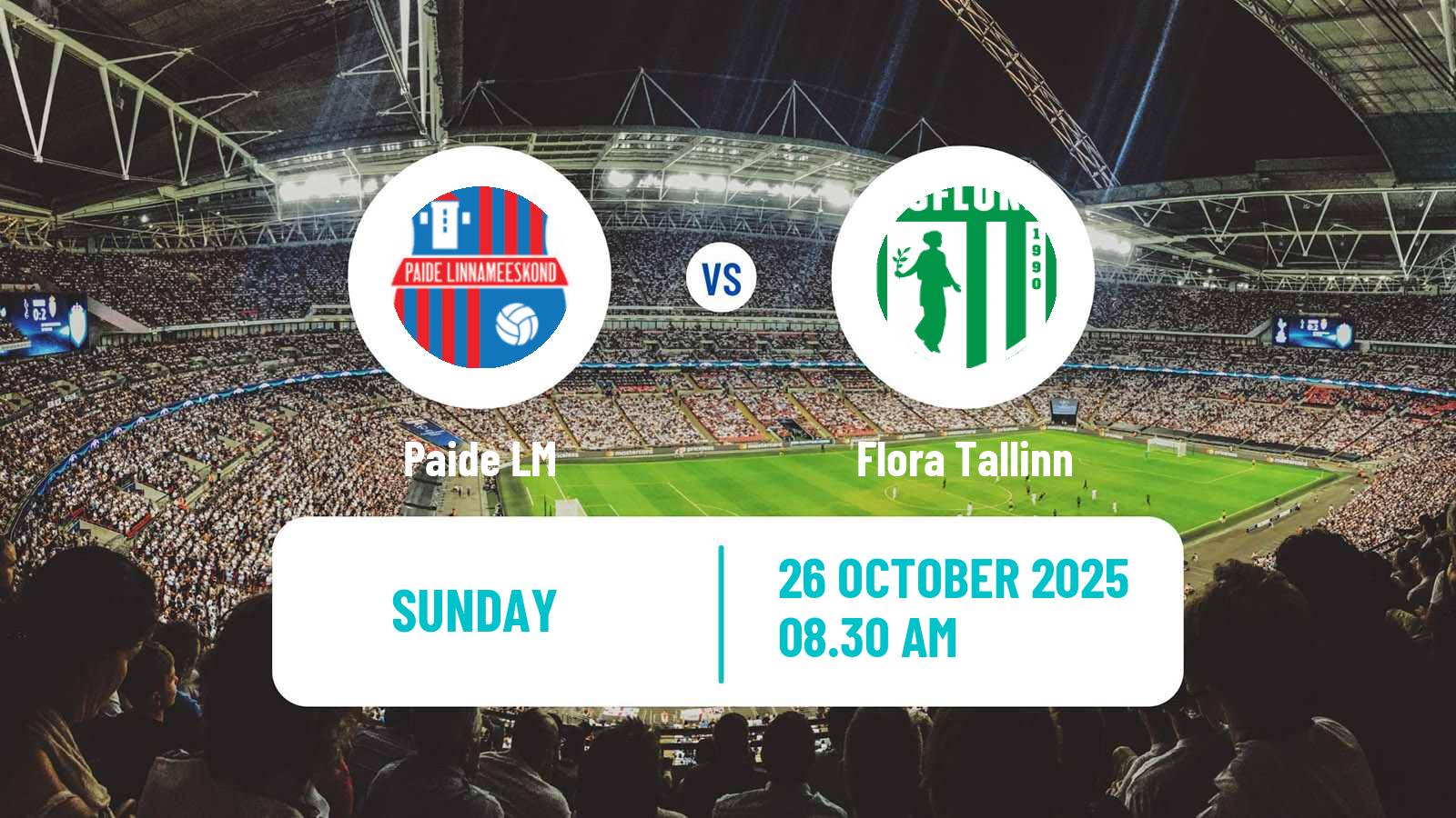 Football Estonian Meistriliiga Paide LM - Flora Tallinn