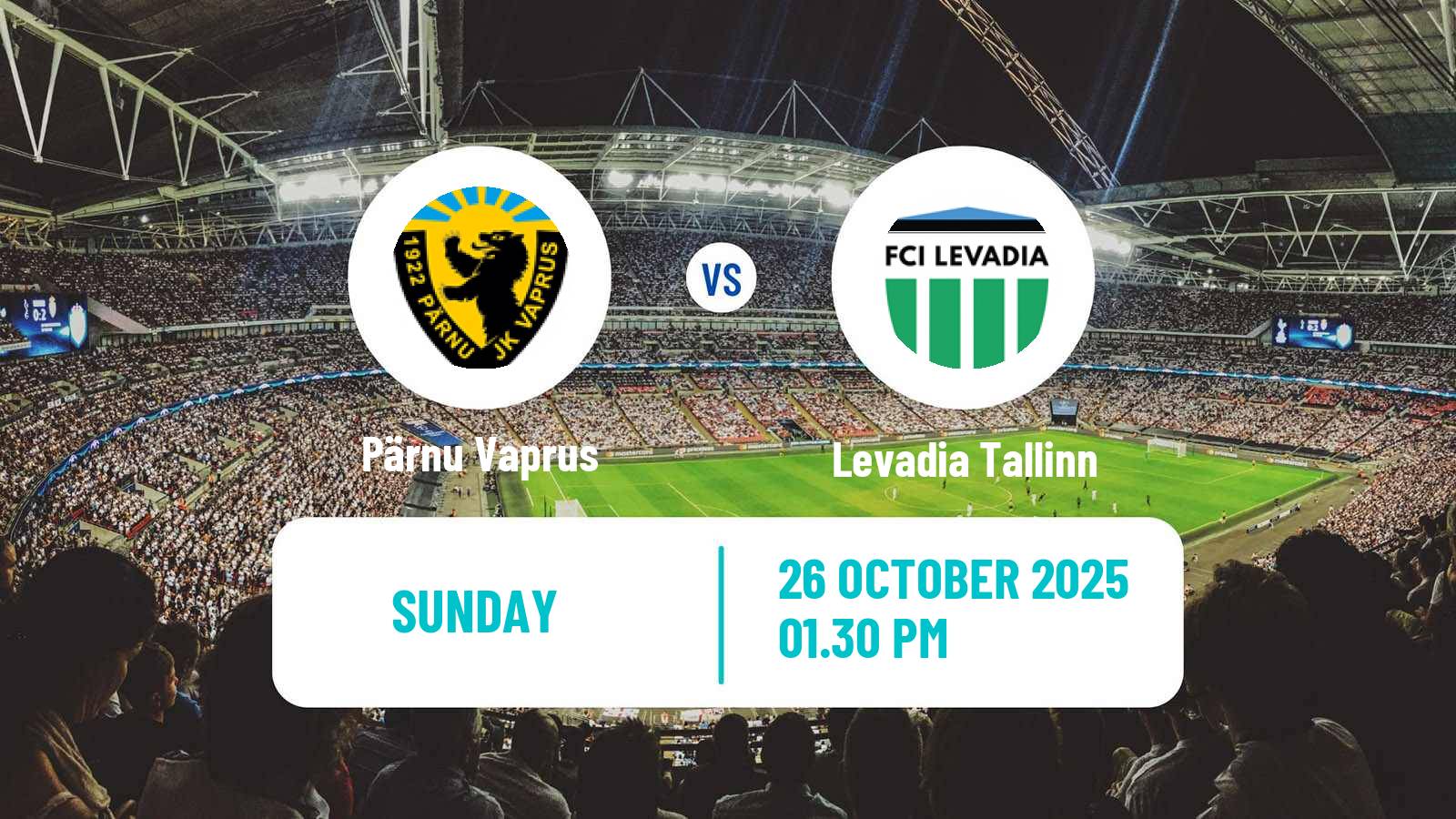 Football Estonian Meistriliiga Pärnu Vaprus - Levadia Tallinn