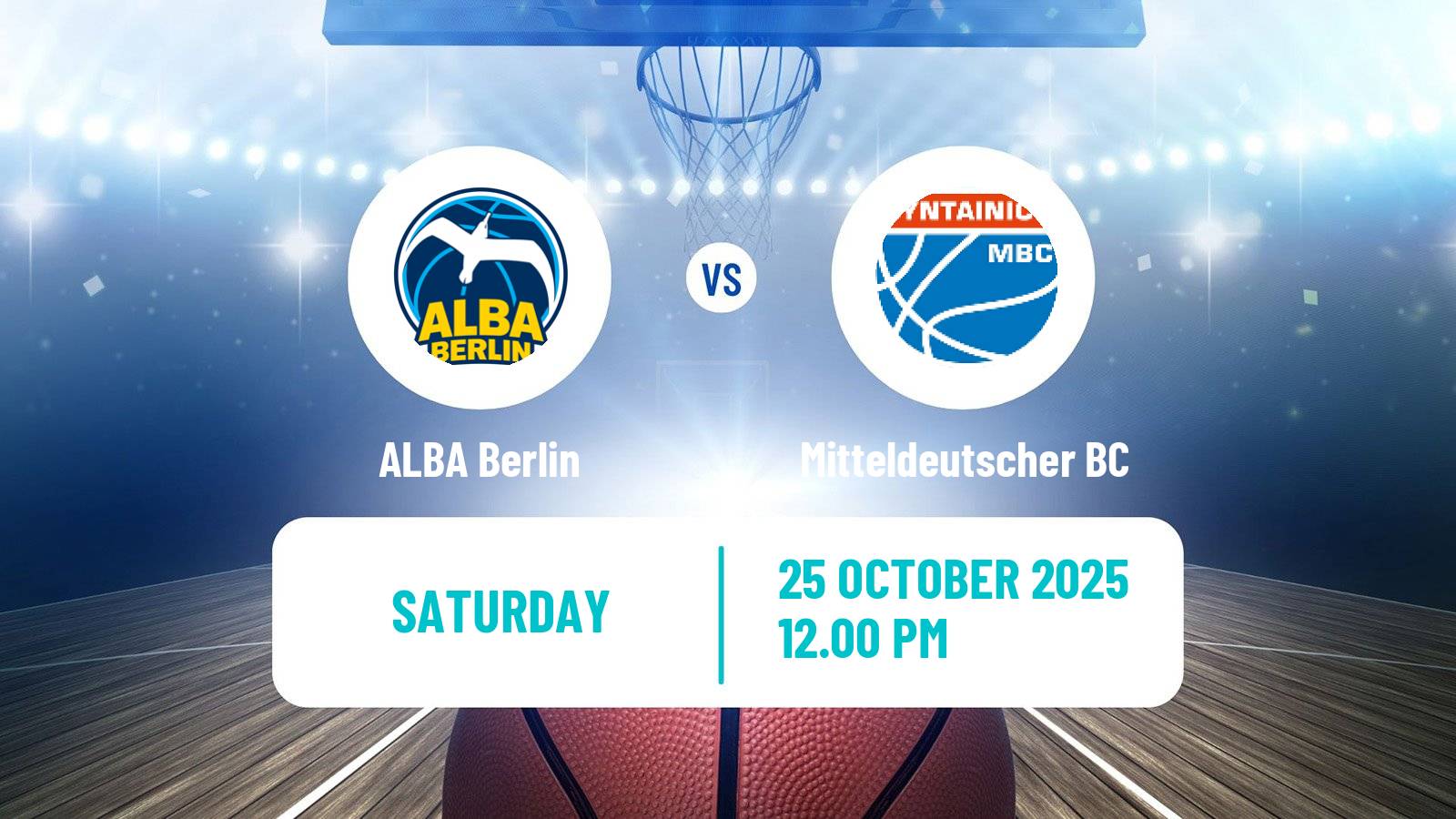 Basketball German DBBL ALBA Berlin - Mitteldeutscher BC