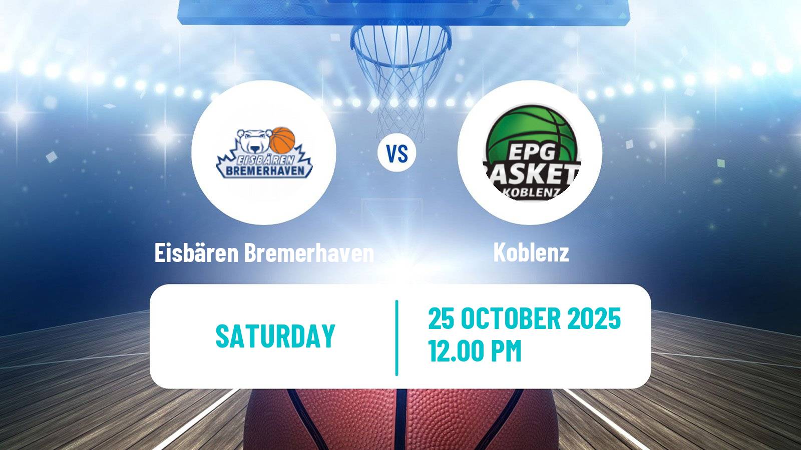 Basketball German Pro A Basketball Eisbären Bremerhaven - Koblenz
