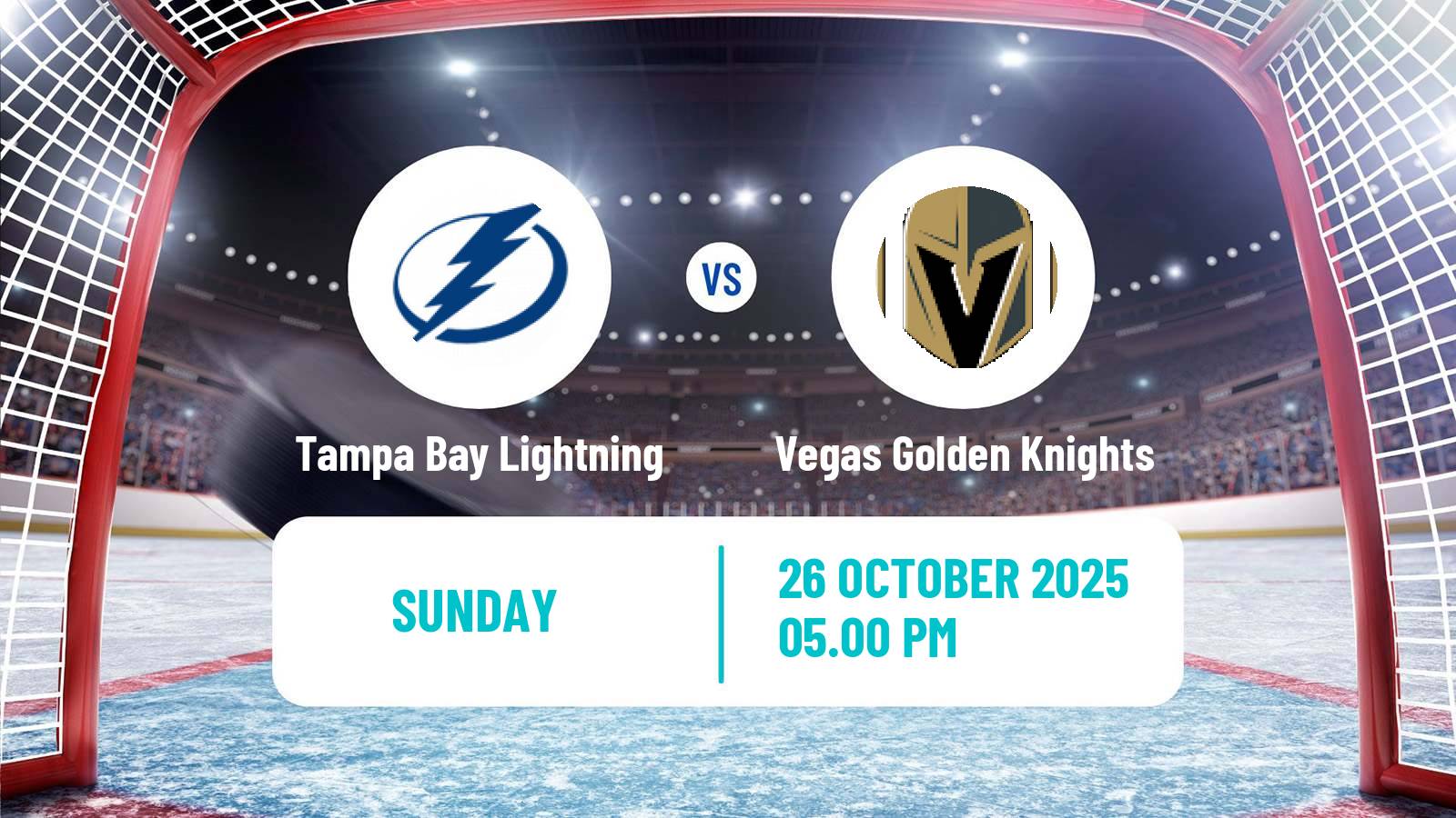 Hockey NHL Tampa Bay Lightning - Vegas Golden Knights
