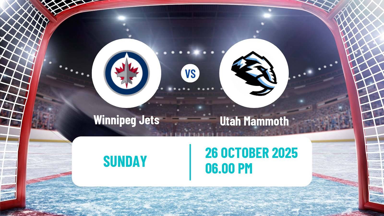 Hockey NHL Winnipeg Jets - Utah Mammoth