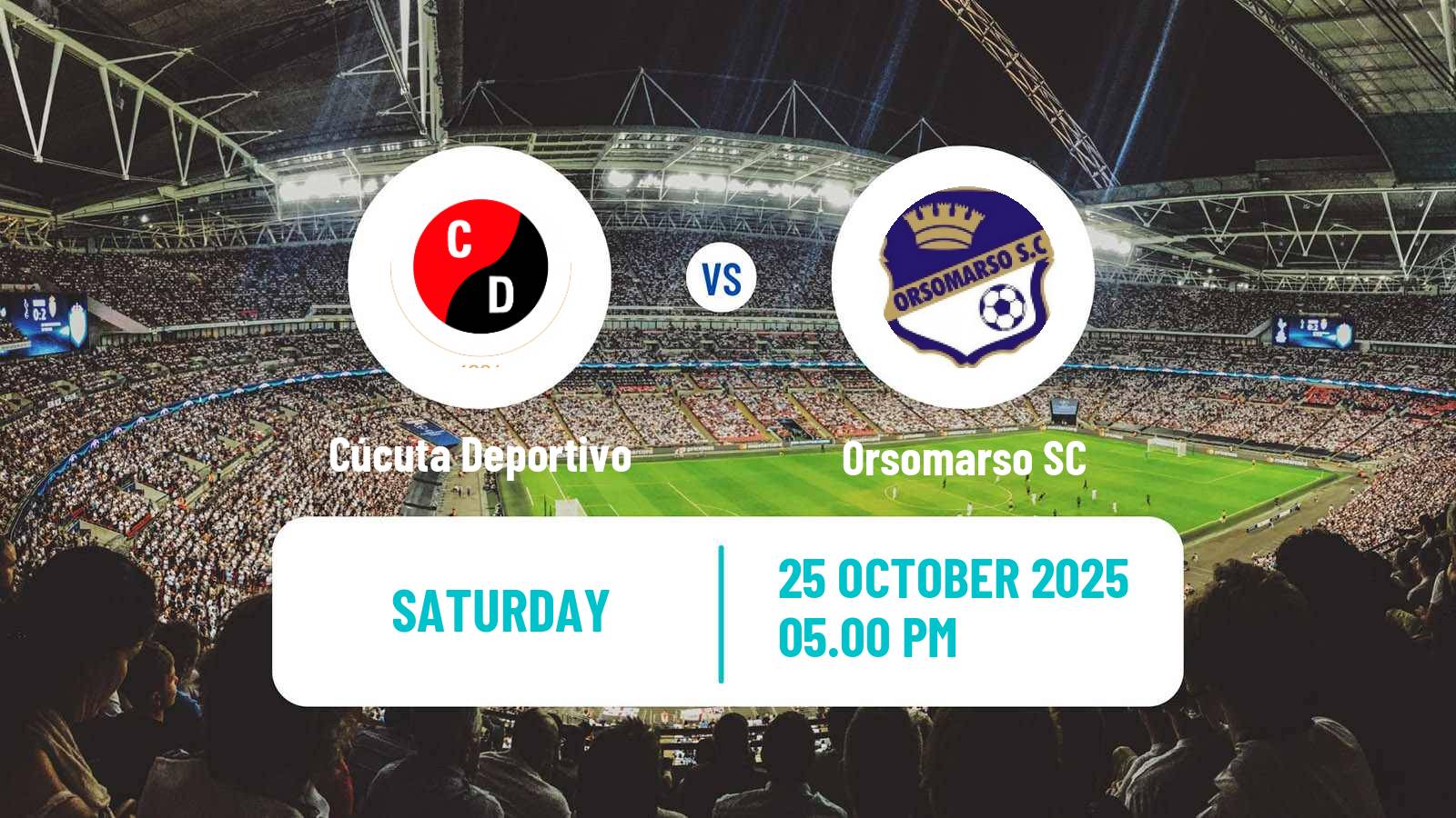 Football Colombian Primera B Cúcuta Deportivo - Orsomarso