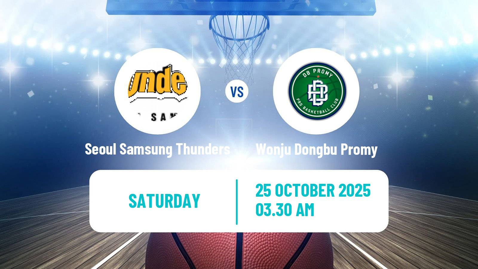 Basketball KBL Seoul Samsung Thunders - Wonju Dongbu Promy