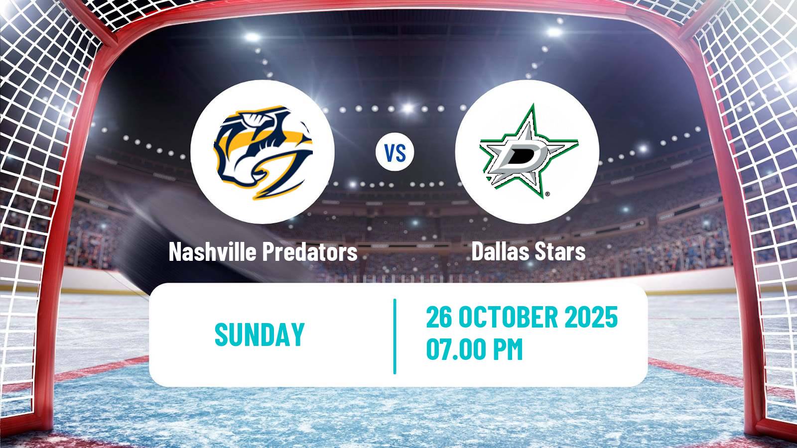 Hockey NHL Nashville Predators - Dallas Stars