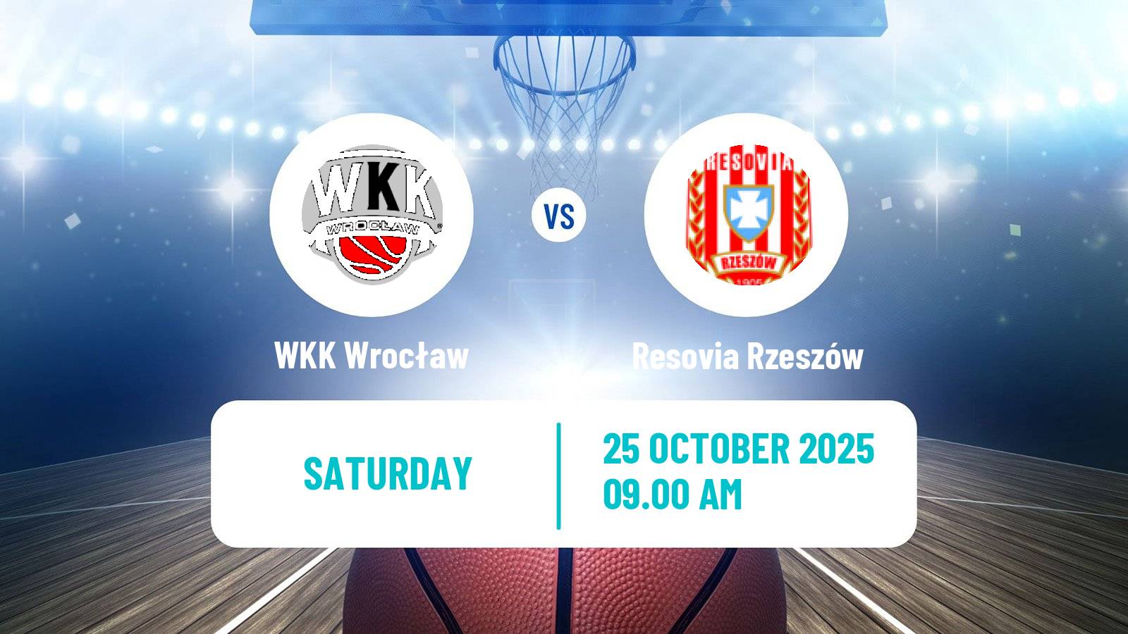 Basketball Polish 1 Liga Basketball WKK Wrocław - Resovia Rzeszów