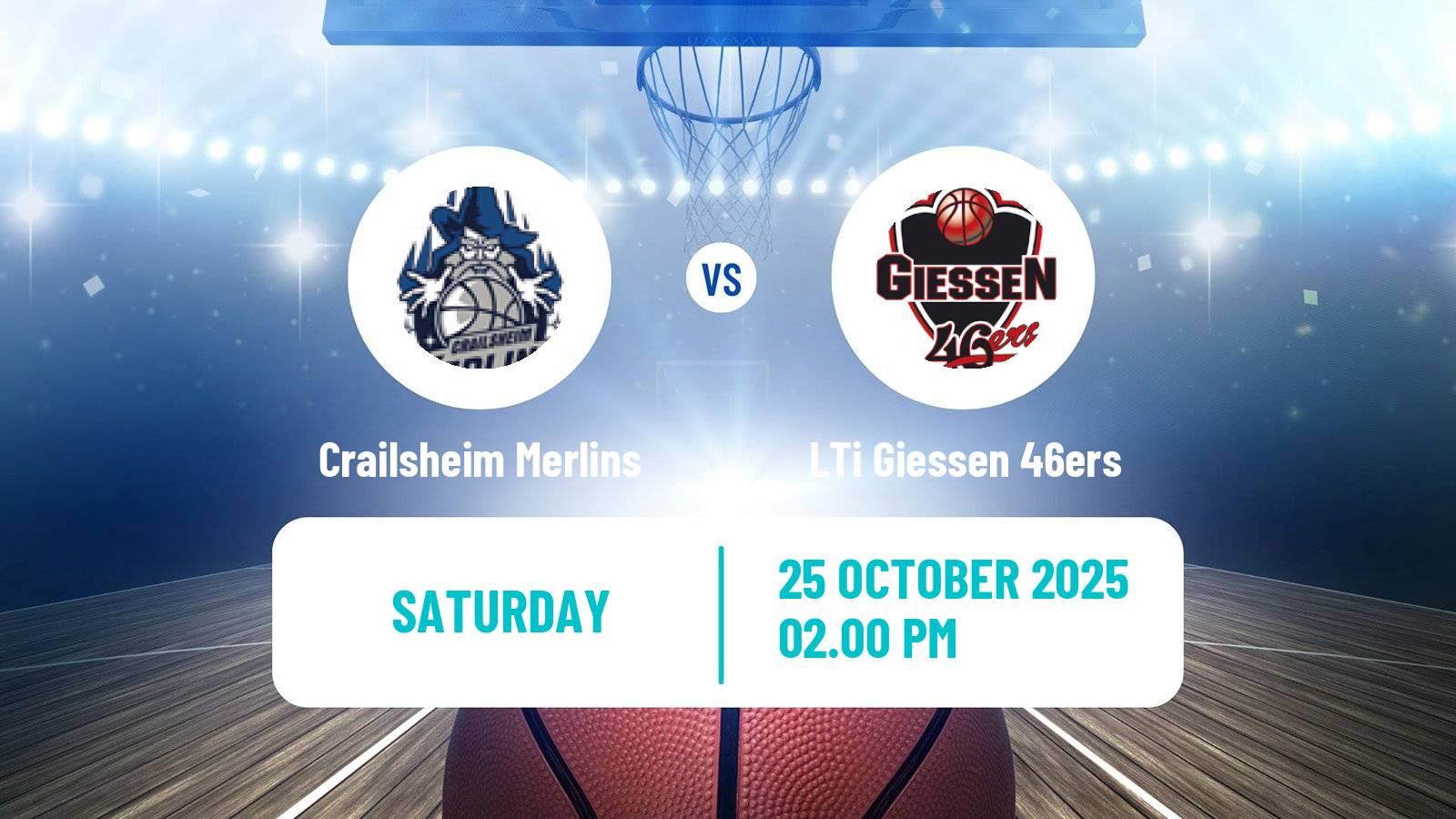 Basketball German Pro A Basketball Crailsheim Merlins - LTi Giessen 46ers