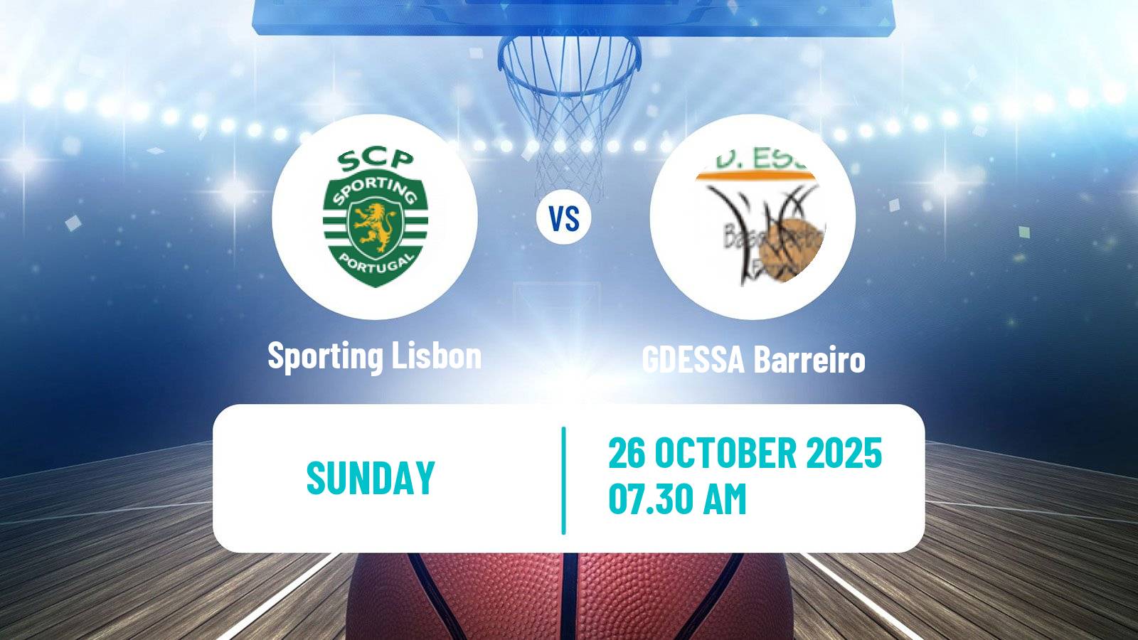 Basketball Portuguese LFB Sporting Lisbon - GDESSA Barreiro