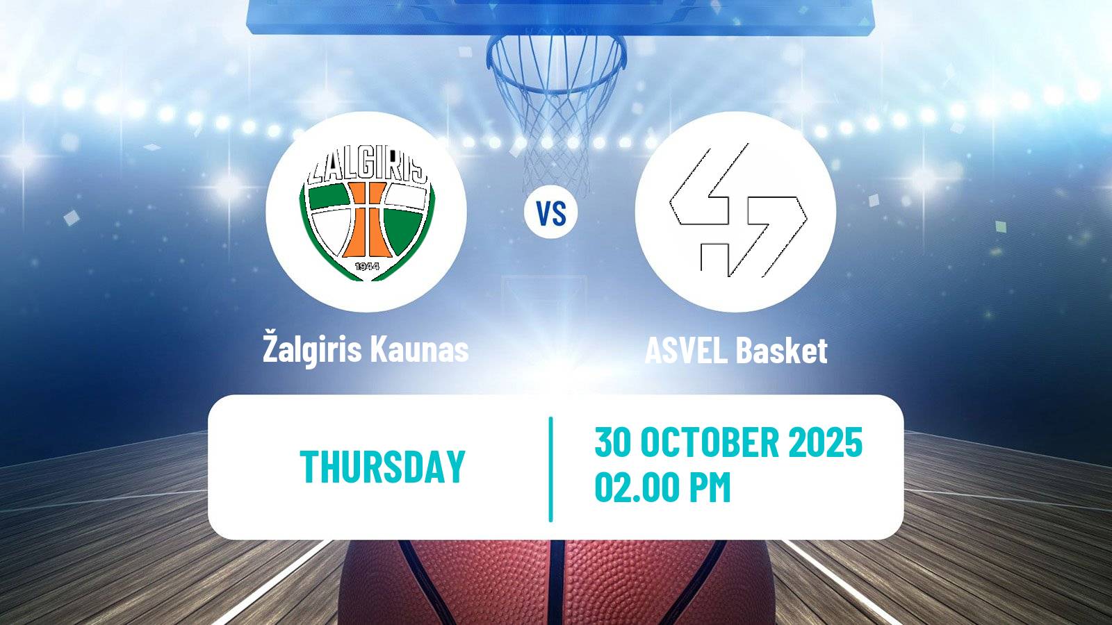 Basketball Euroleague Žalgiris Kaunas - ASVEL Basket