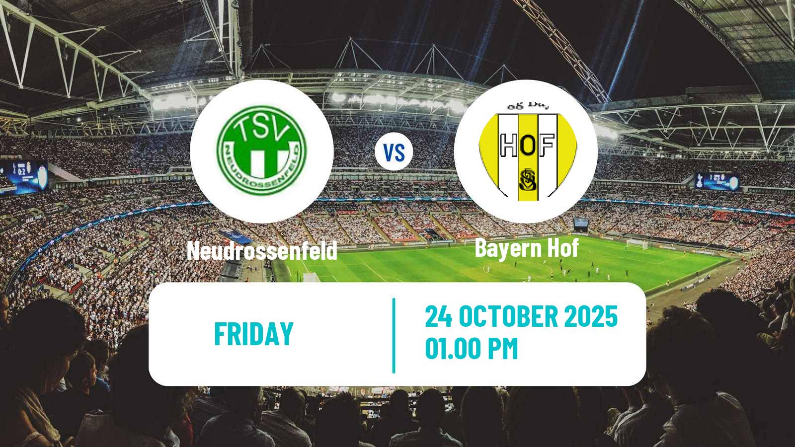 Football German Oberliga Bayern Nord Neudrossenfeld - Bayern Hof