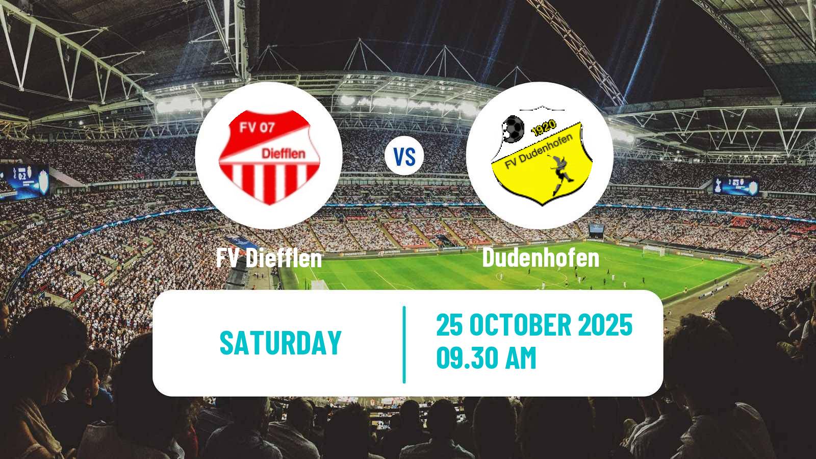 Football German Oberliga Rheinland-Pfalz/Saar Diefflen - Dudenhofen