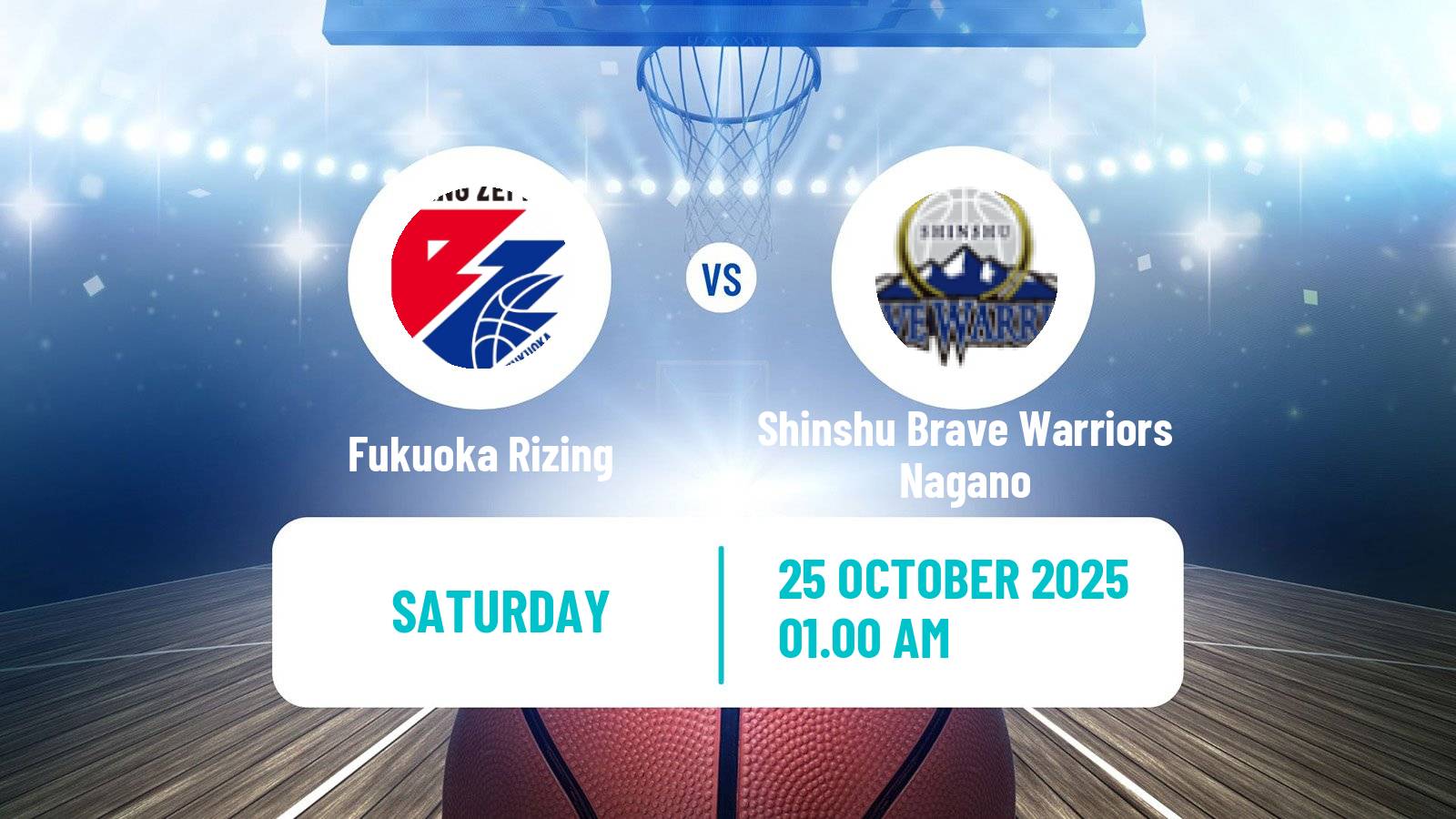 Basketball Japan B2 League Basketball Fukuoka Rizing - Shinshu Brave Warriors Nagano