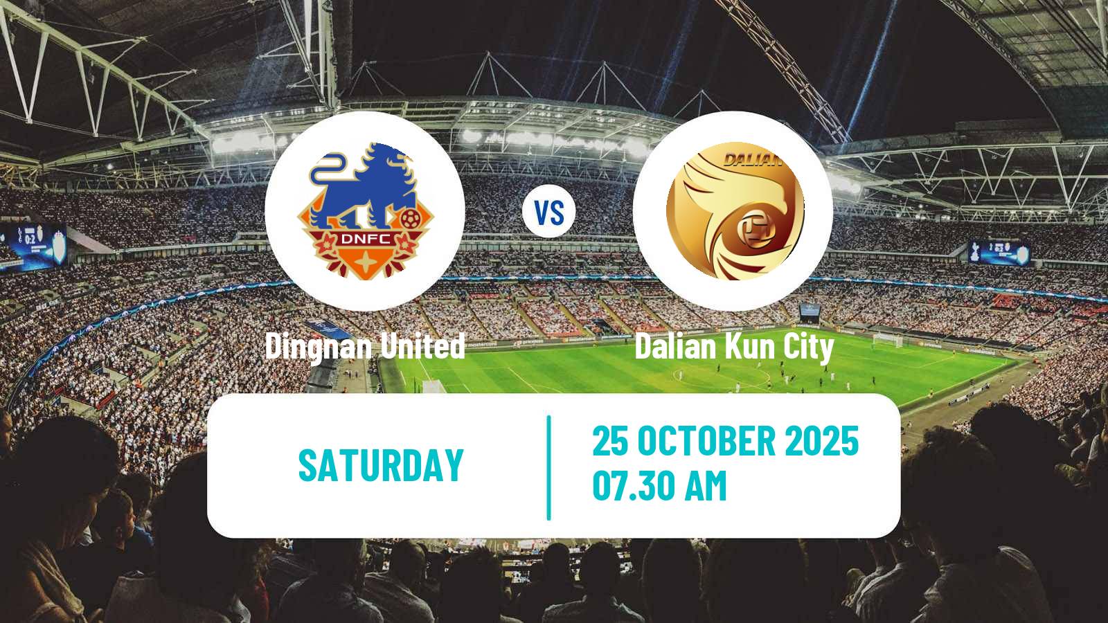 Football Chinese Jia League Dingnan United - Dalian Kun City Football Chinese Jia League Dingnan United - Dalian Kun City