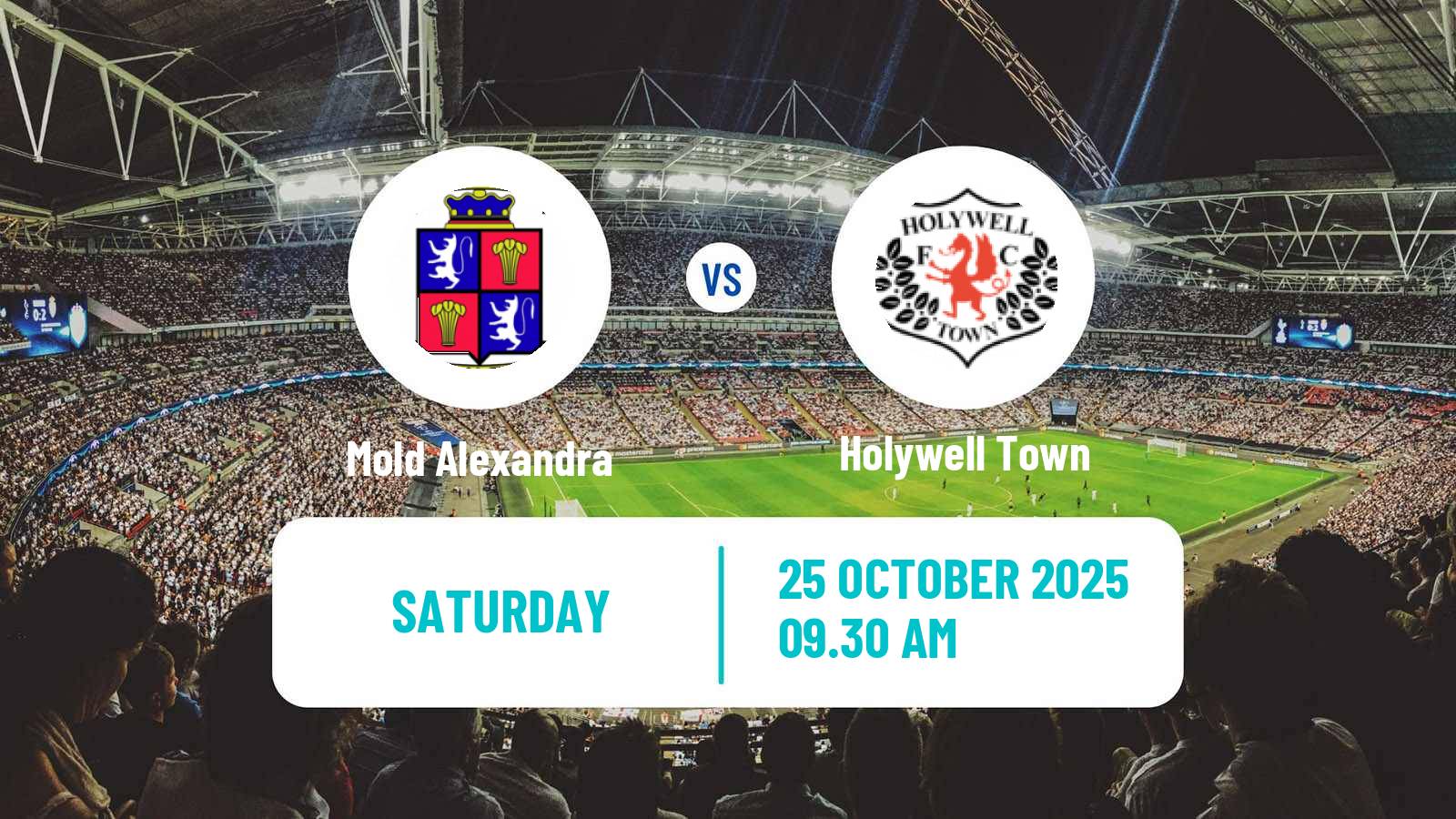 Football Welsh Cymru North Mold Alexandra - Holywell Town