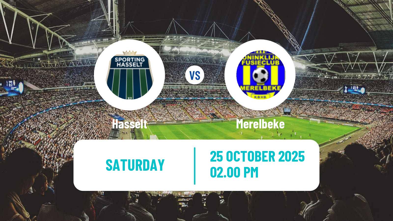 Football Belgian National Division 1 VV Hasselt - Merelbeke