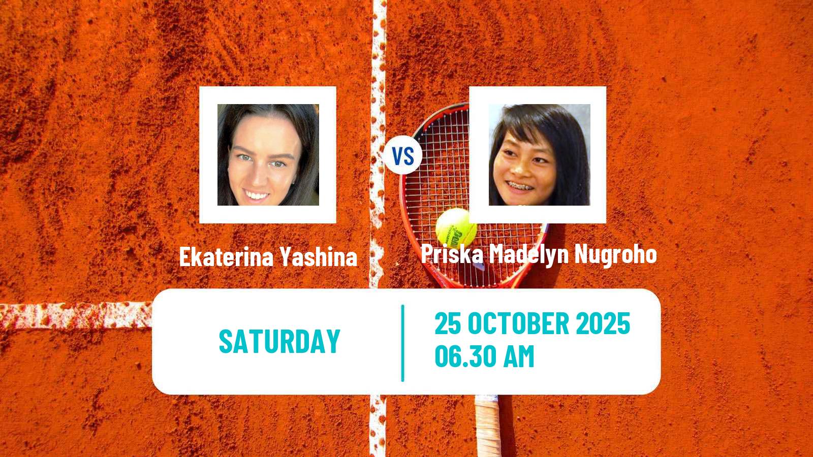 Tennis WTA Chennai Ekaterina Yashina - Priska Madelyn Nugroho