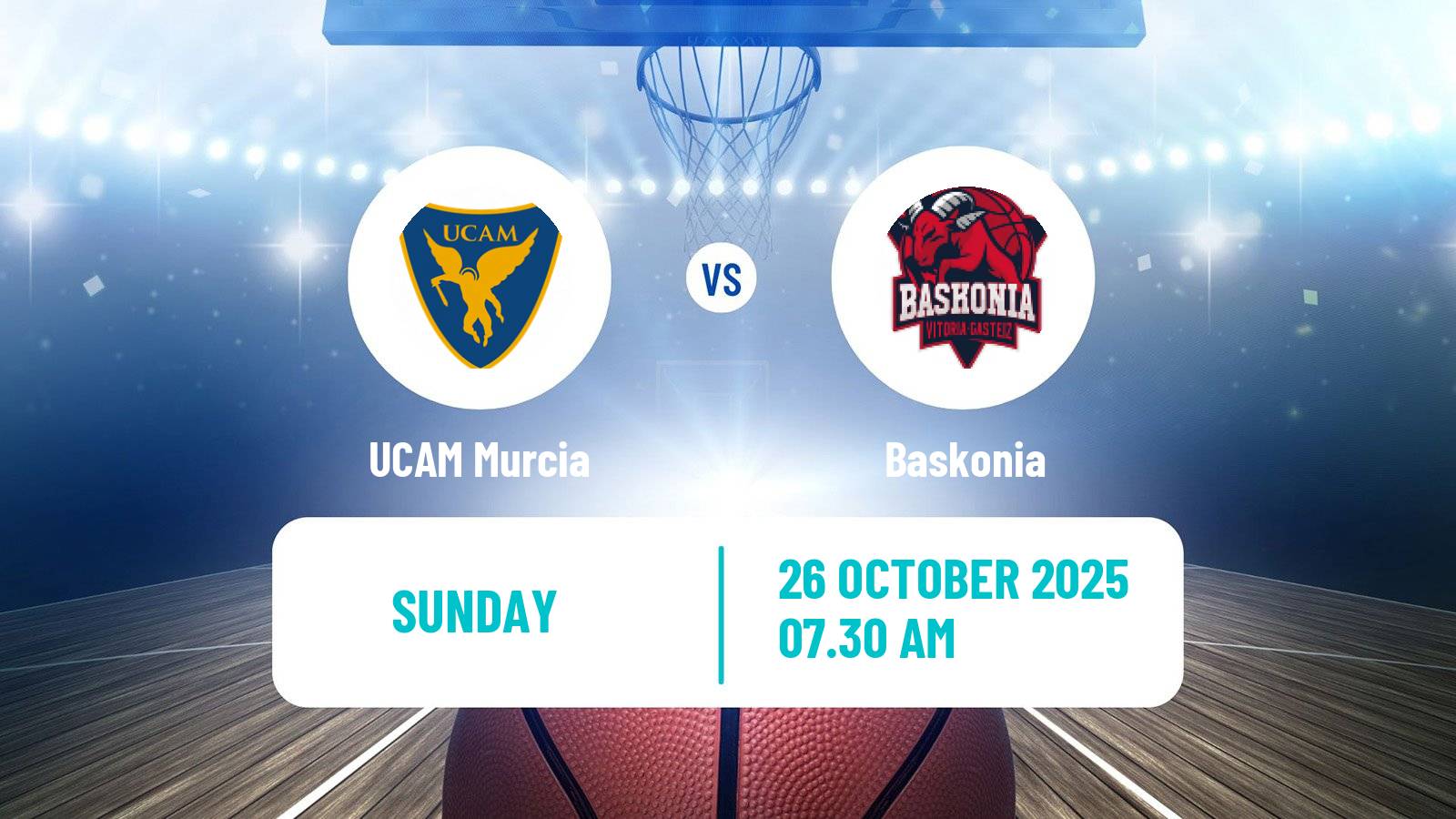 Basketball Spanish ACB League UCAM Murcia - Baskonia