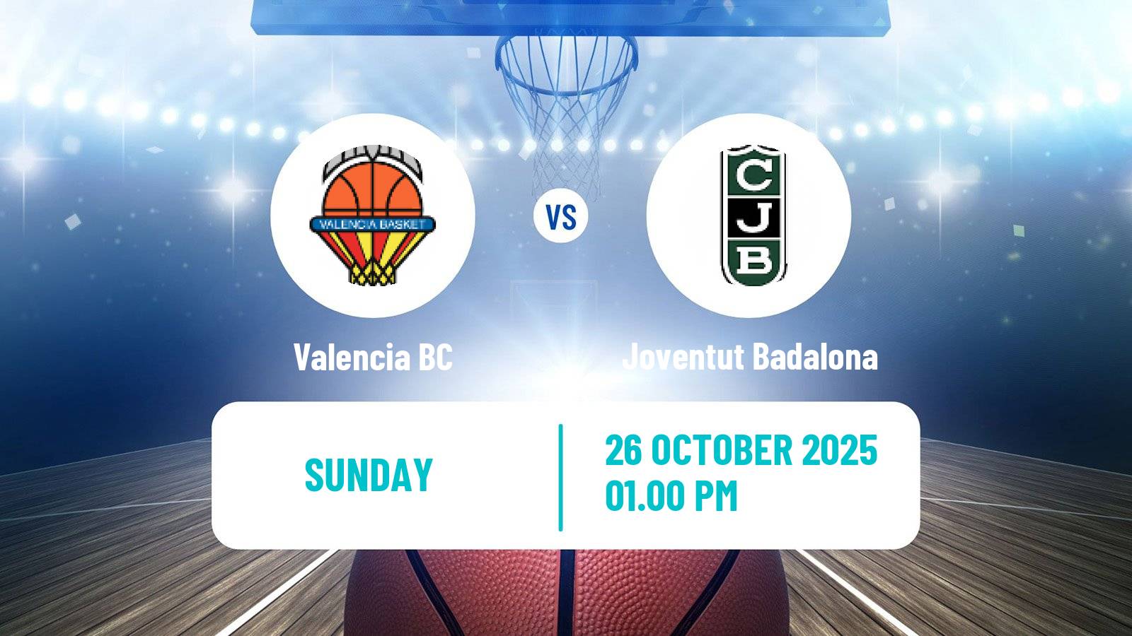 Basketball Spanish ACB League Valencia - Joventut Badalona