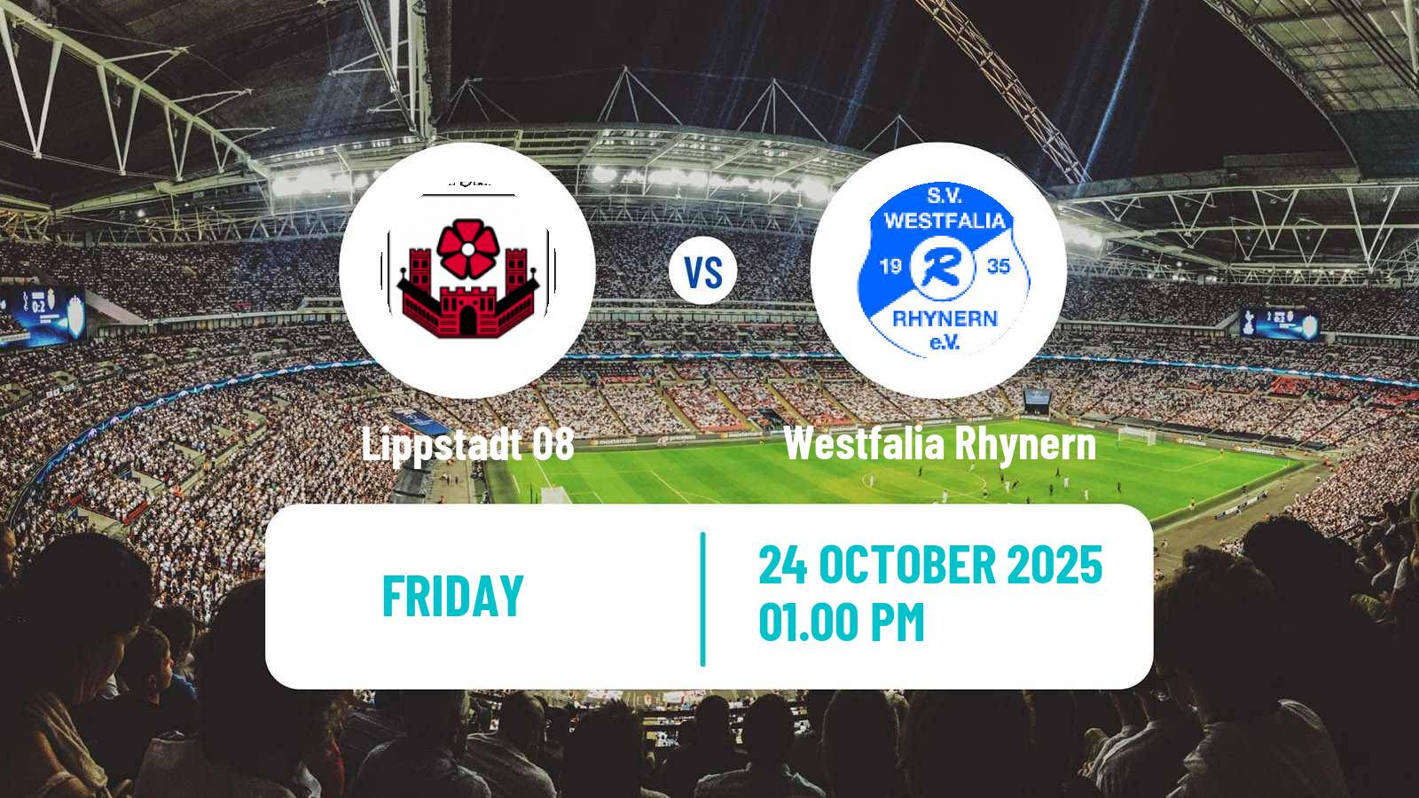 Football German Oberliga Westfalen Lippstadt 08 - Westfalia Rhynern