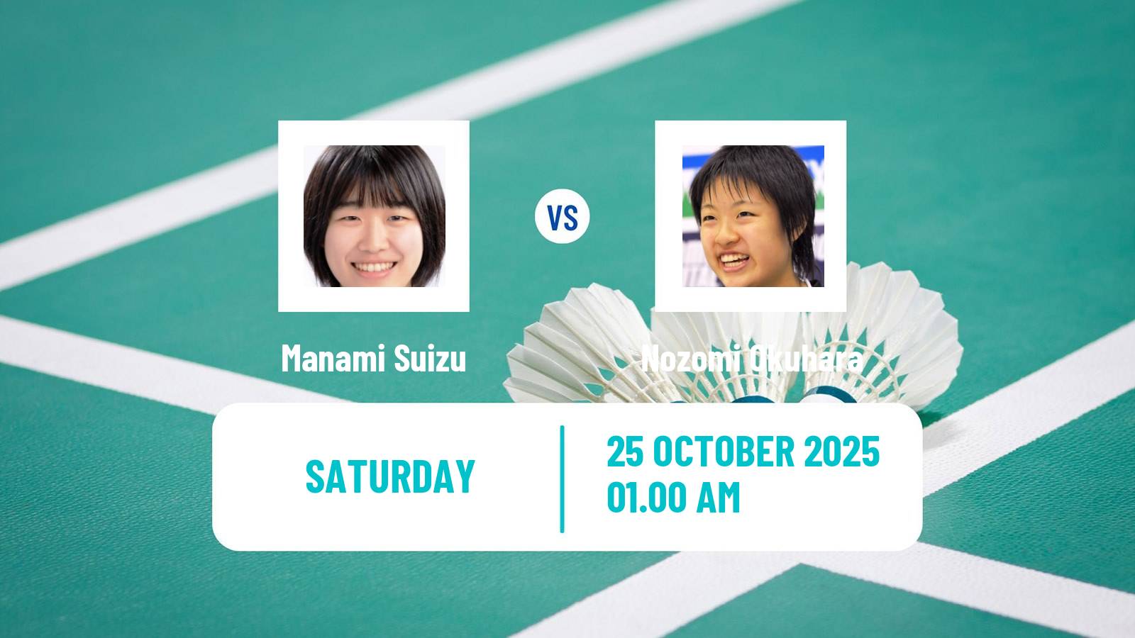 Badminton BWF World Tour Indonesia Masters 3 Women Manami Suizu - Nozomi Okuhara