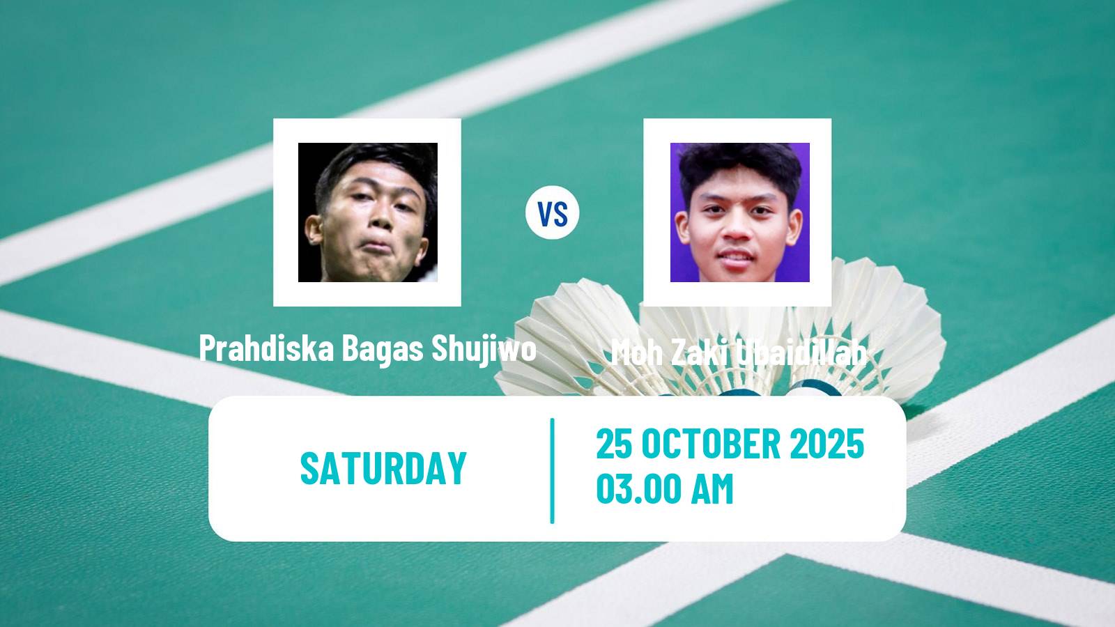 Badminton BWF World Tour Indonesia Masters 3 Men Prahdiska Bagas Shujiwo - Moh Zaki Ubaidillah
