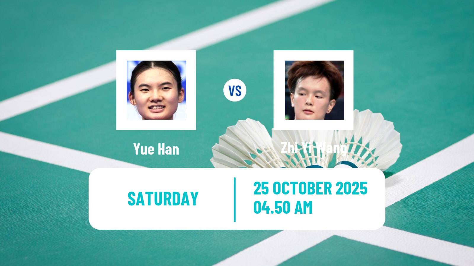Badminton BWF World Tour French Open Women Yue Han - Zhi Yi Wang