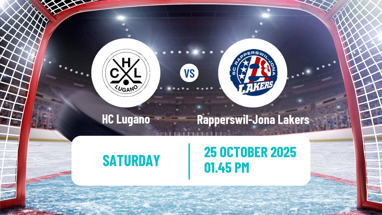 Hockey Swiss National League Hockey Lugano - Rapperswil-Jona Lakers