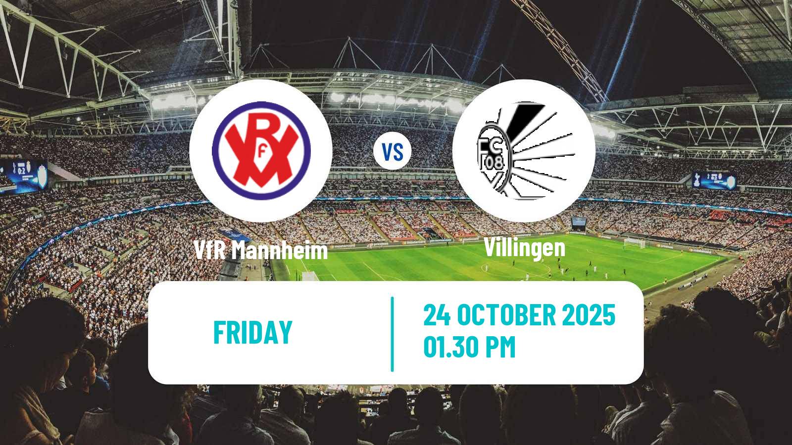 Football German Oberliga Baden-Württemberg VfR Mannheim - Villingen